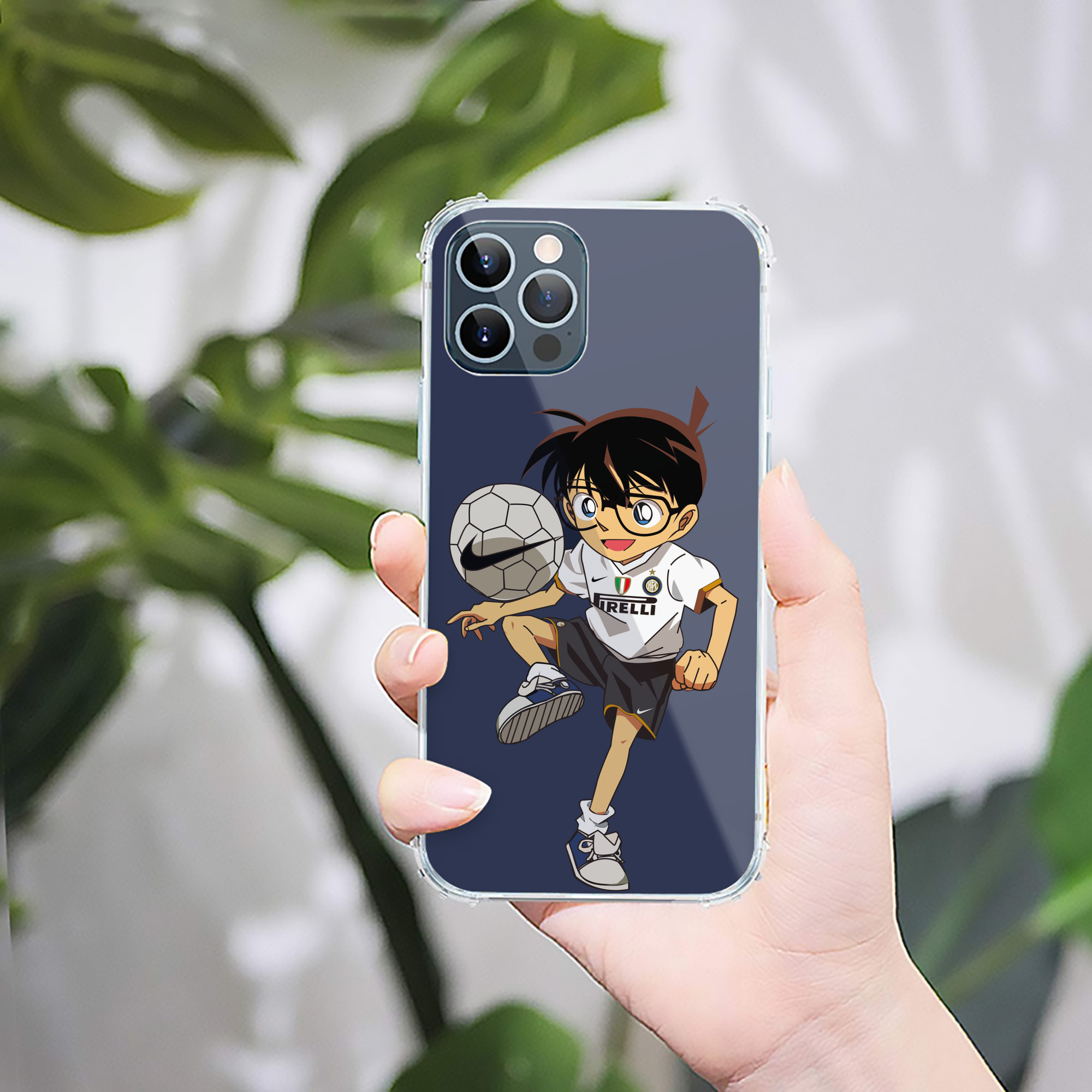 （画像用） 名探偵コナン 江戸川 コナン Detective Conan Conan Edogawa 【iPhone 12シリーズ対応】透明スマホケース（クリアソフトケース）